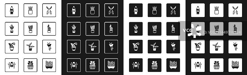 园艺手工剪刀、盆栽、花卉图片素材