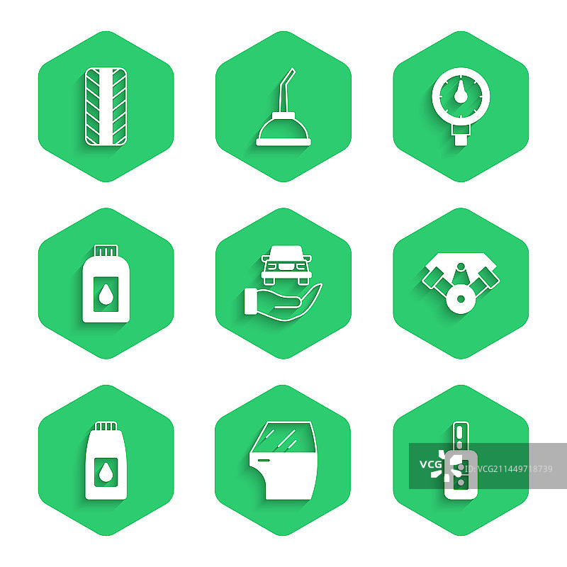 汽车服务检查车门钥匙图标合集图片素材