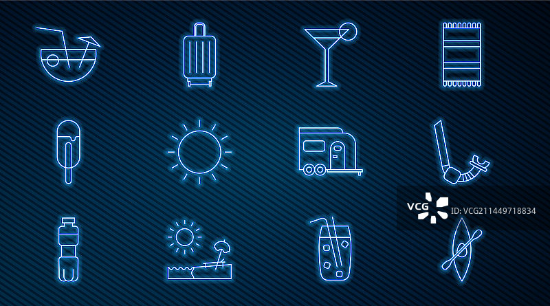 皮划艇或独木舟与浮潜图片素材