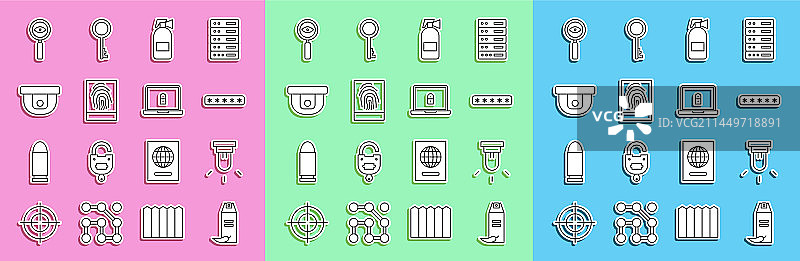 胡椒喷雾、移动感应器和密码图片素材