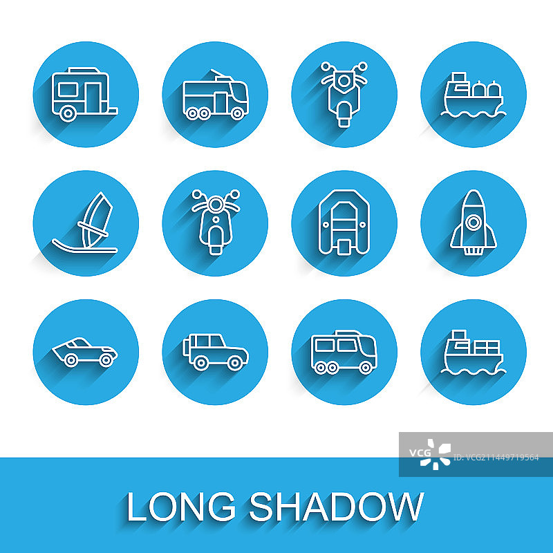 越野车房车露营拖车图标图片素材