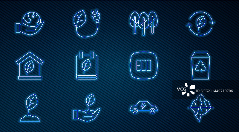 冰山回收箱树日历图片素材