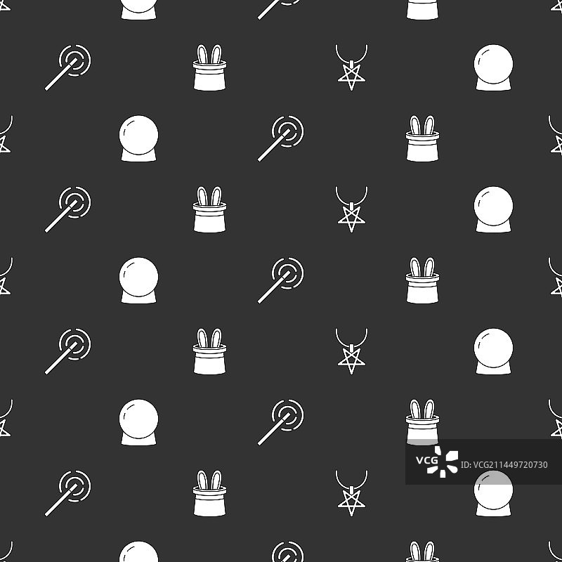 项链上的五角星魔法球魔杖组合图片素材