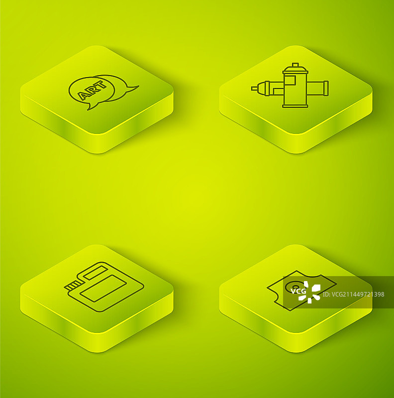 2.5D喷漆罐水粉颜料线条图片素材