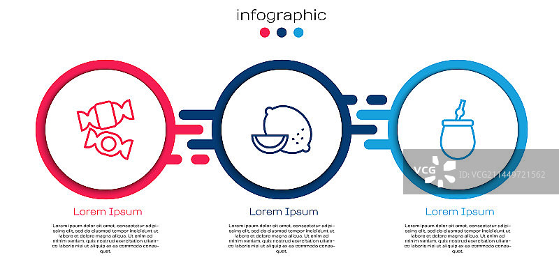 糖果、柠檬和马黛茶商务图标图片素材