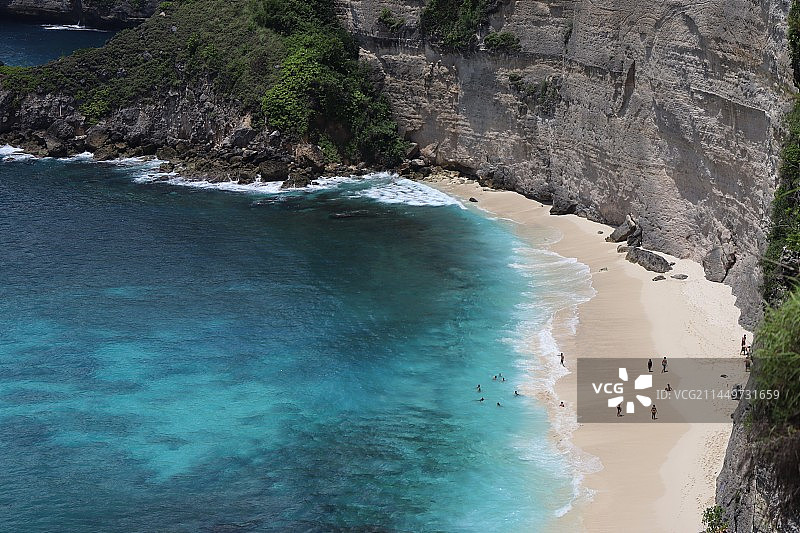 海滩高角度视图 巴厘岛图片素材