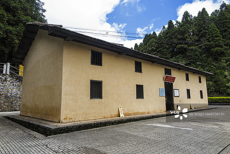 中国江西井冈山黄洋界哨口营房，全国重点文物保护单位图片素材