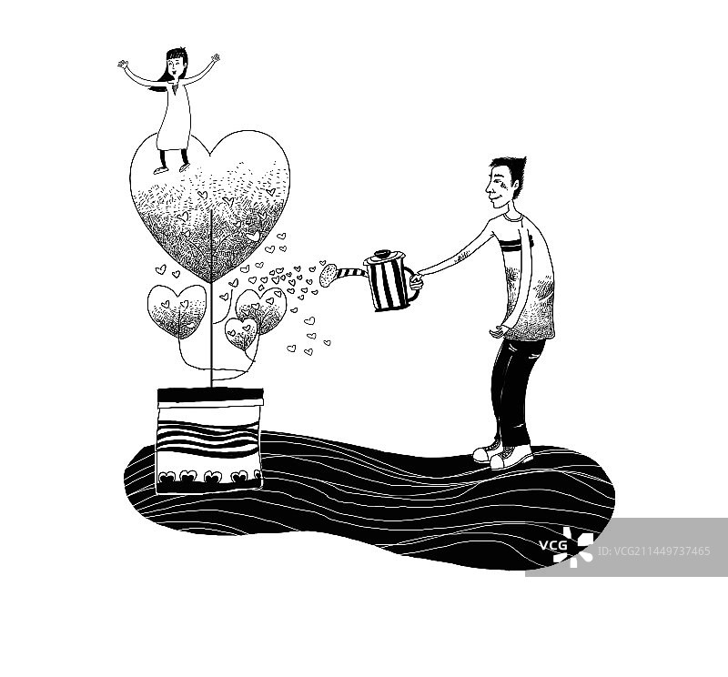 浇灌爱情图片素材