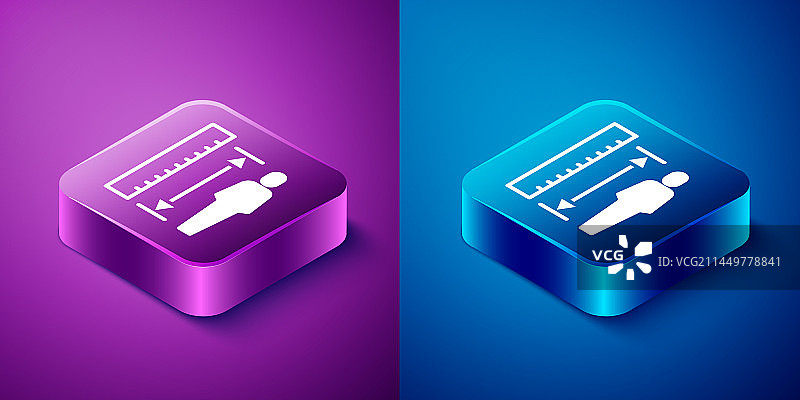 2.5D测量身高身体图标图片素材