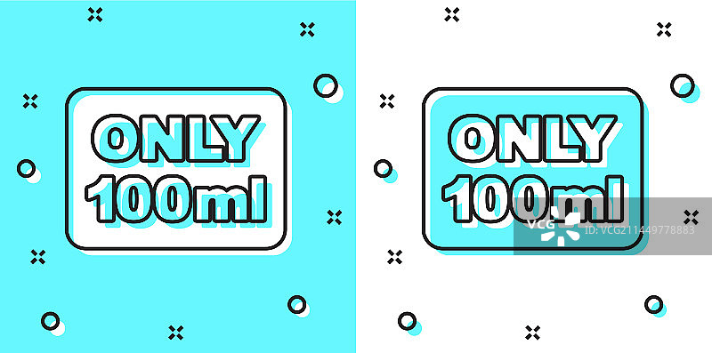 随身行李中黑色液体线条图标图片素材