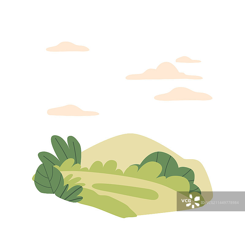 连绵起伏的丘陵间的鲜艳绿色田野图片素材