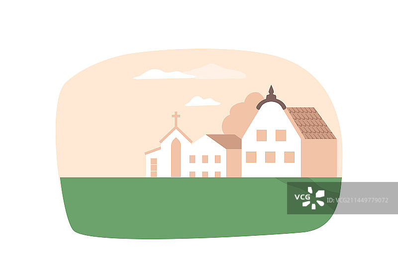 风景如画的田园乡村风光图片素材