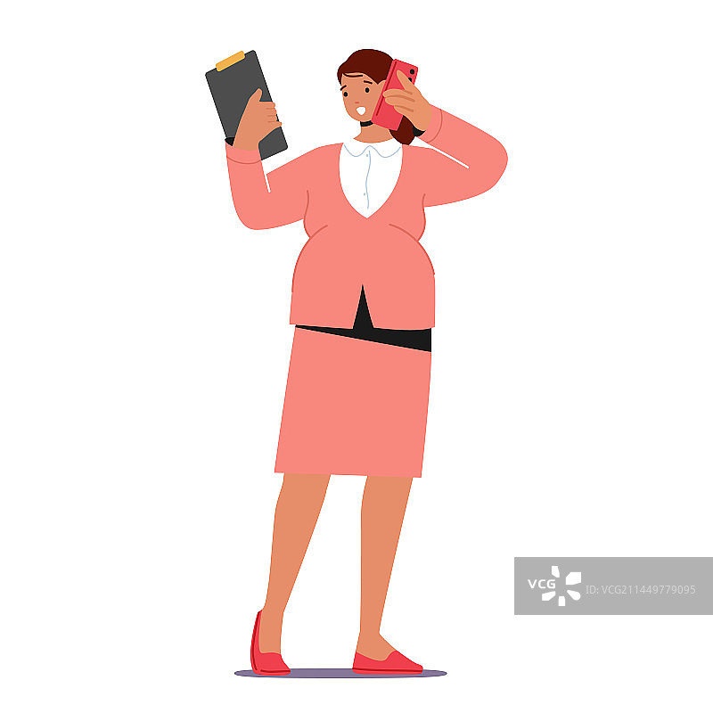 多任务处理怀孕女商人图片素材