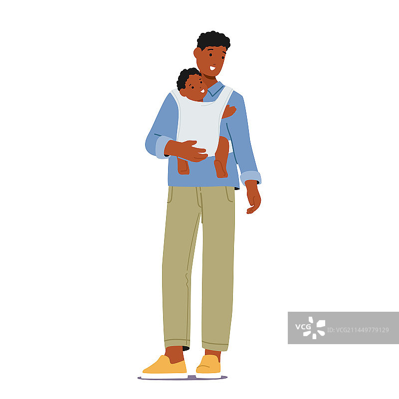 充满关爱的非洲裔美国父亲图片素材