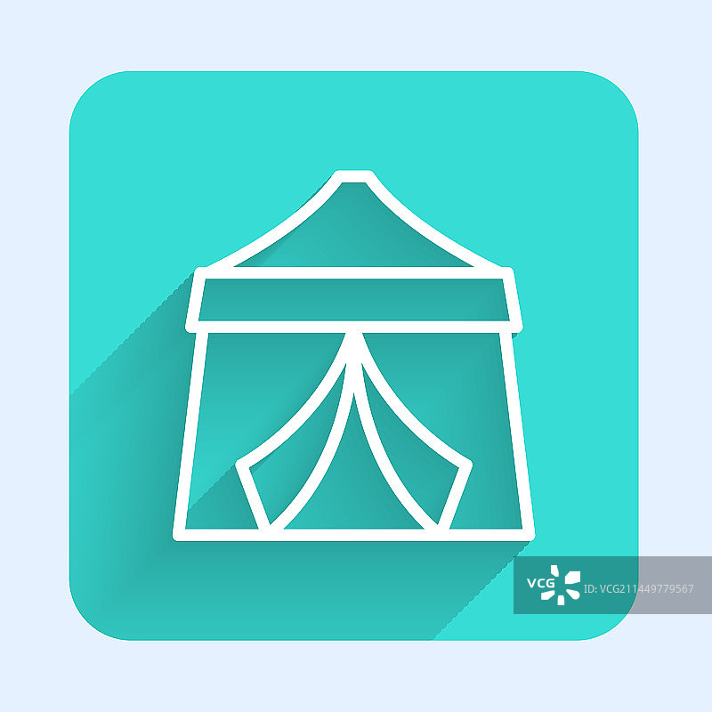 白色线条马戏团帐篷图标图片素材