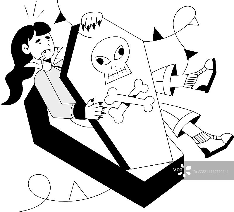 万圣节棺材图片素材