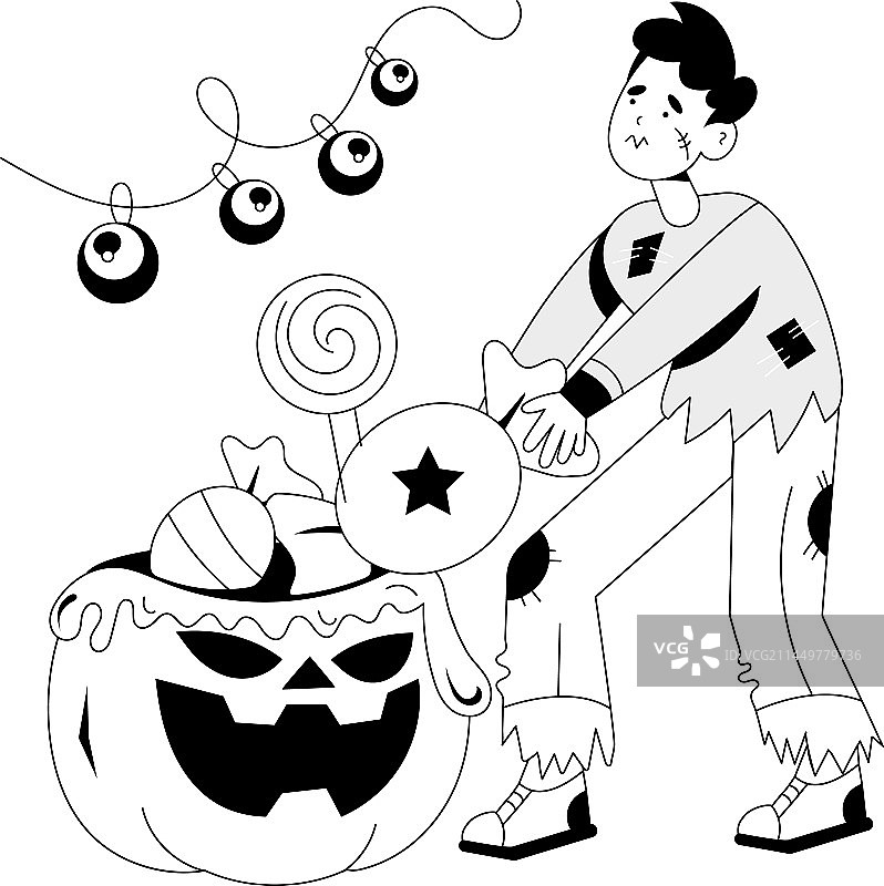 万圣节糖果图片素材