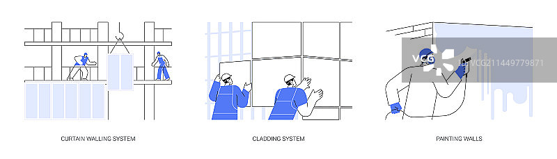 外墙工程抽象概念图片素材