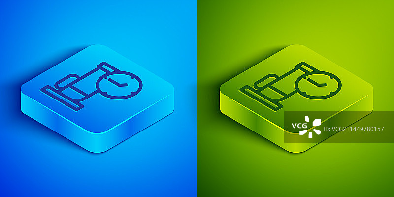 2.5D线条睡眠时间图标图片素材