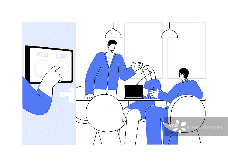 预订会议室抽象概念图片素材