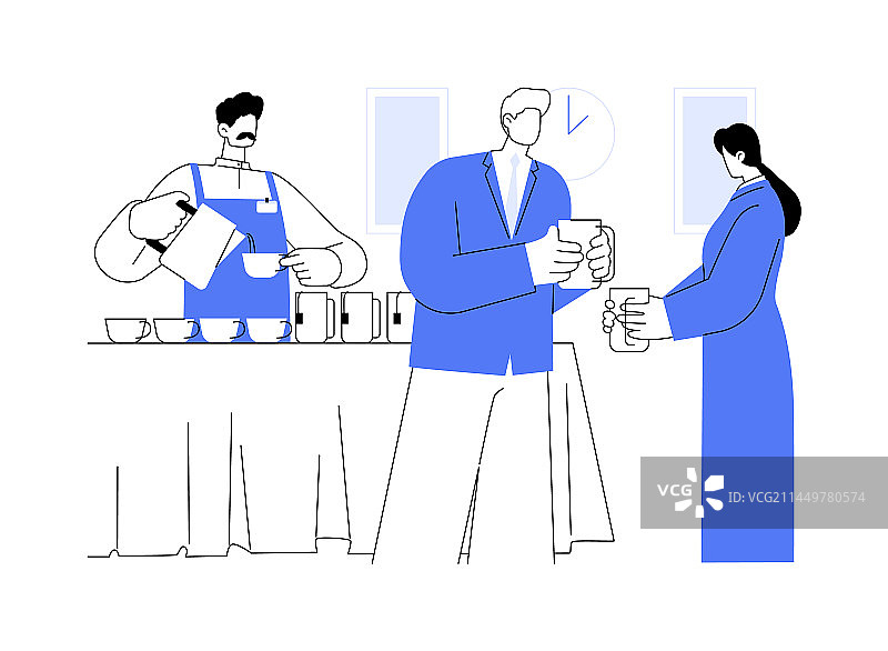 咖啡休息抽象概念图片素材