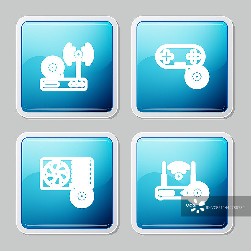 线路路由器和Wi-Fi设置游戏手柄图片素材