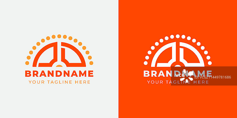 日出主题字母DD组合logo设计图片素材