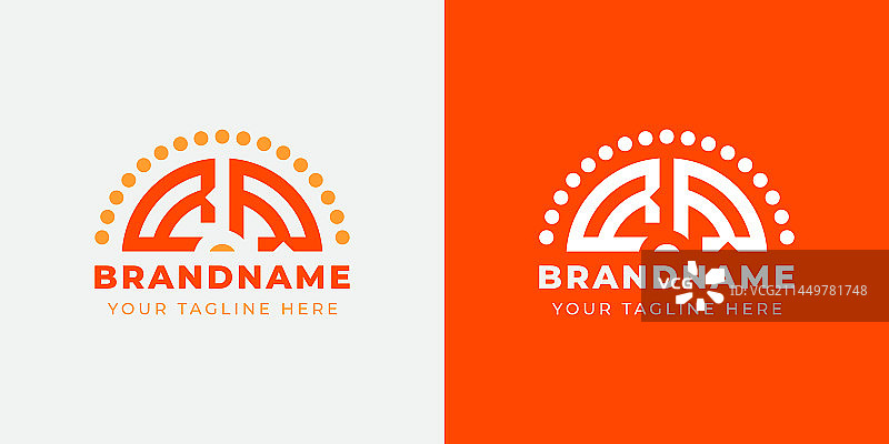 字母RR日出标志设计图片素材