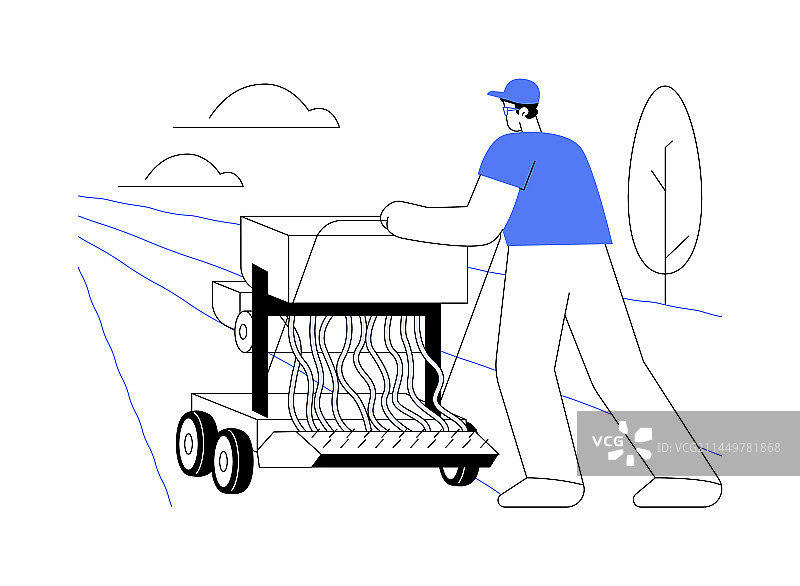 草坪播种抽象概念图片素材