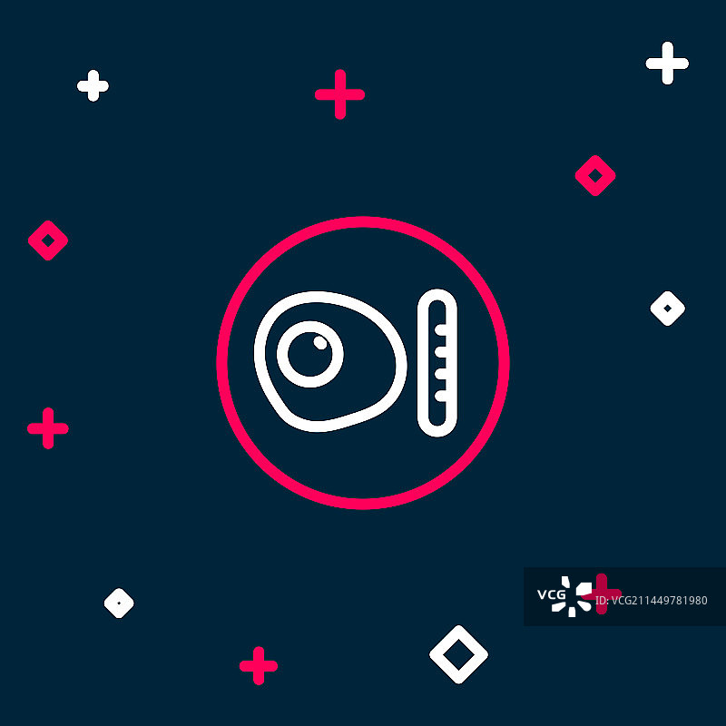 线条传统英式早餐炒鸡蛋图片素材