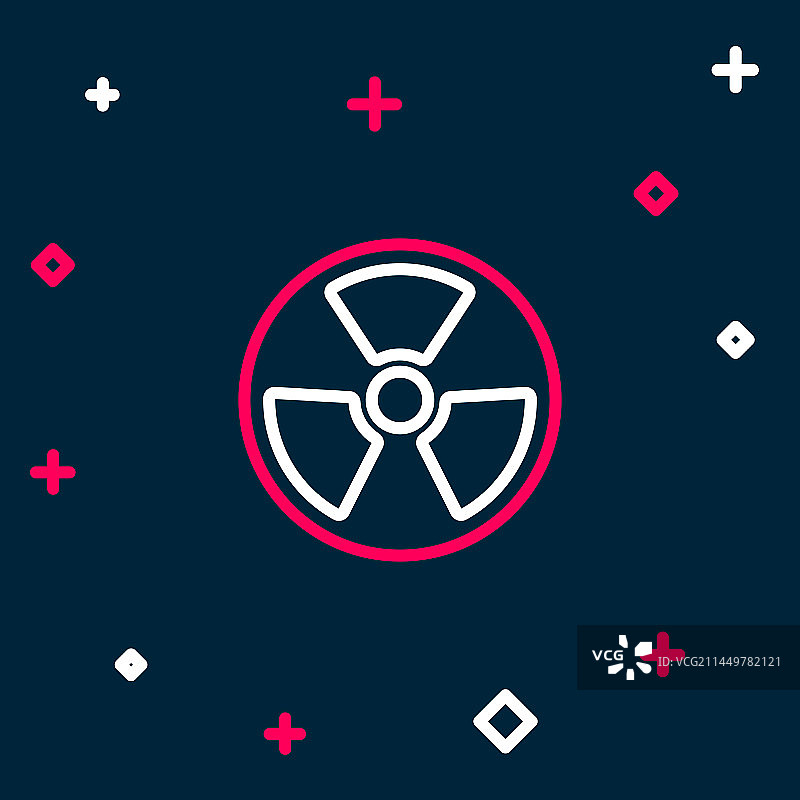 蓝色背景上的线条放射性图标图片素材