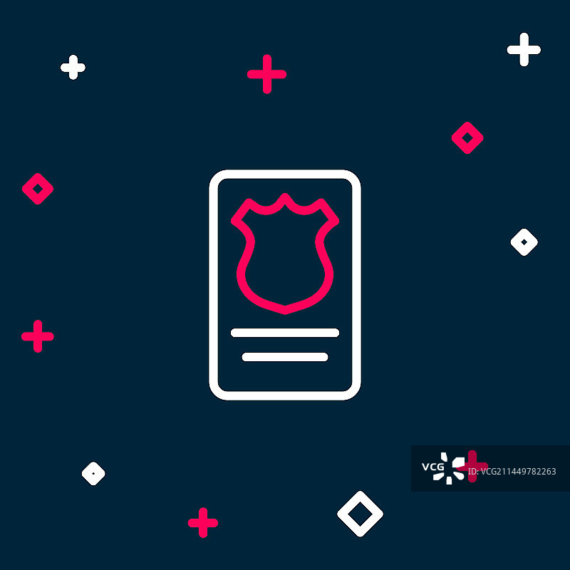 警察徽章证件套图标图片素材