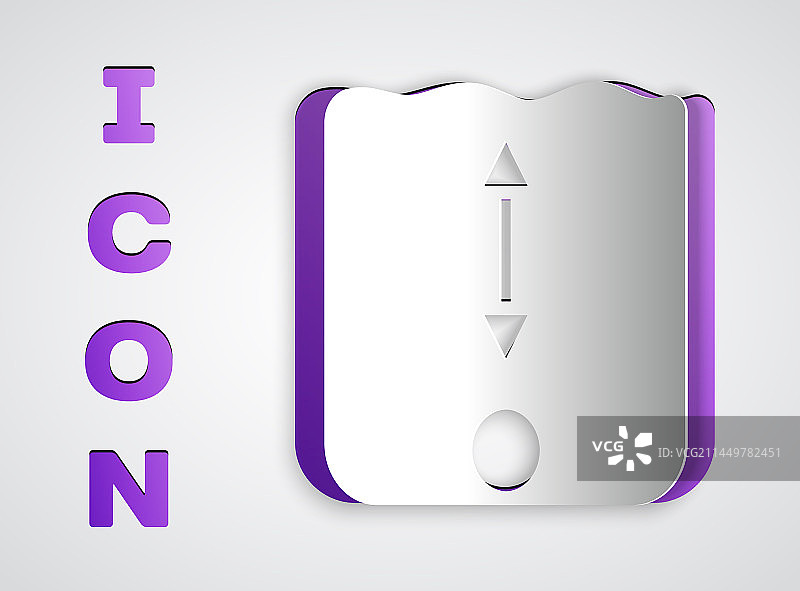 纸雕风格深度测量图标图片素材