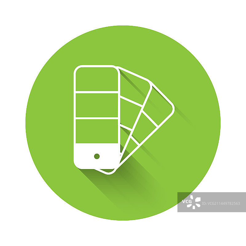 带有长阴影的白色调色板指南图标图片素材