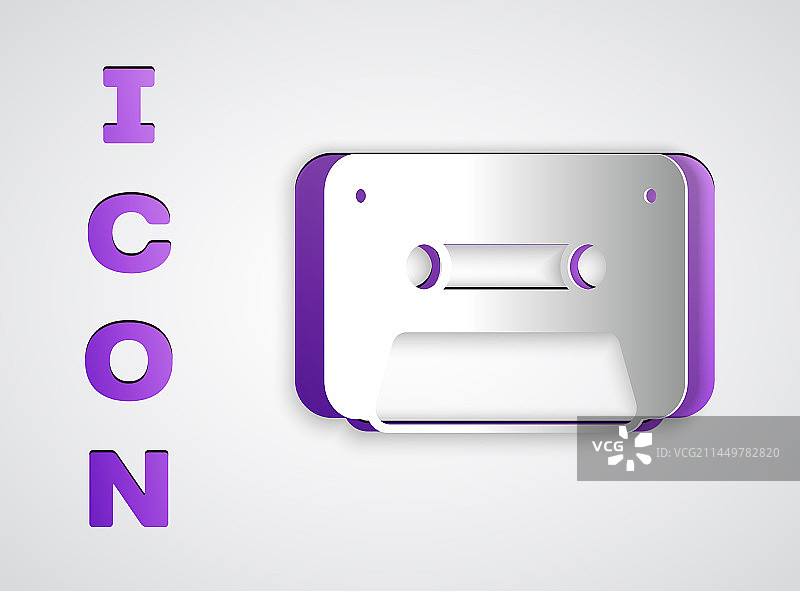 剪纸复古录音带图标图片素材