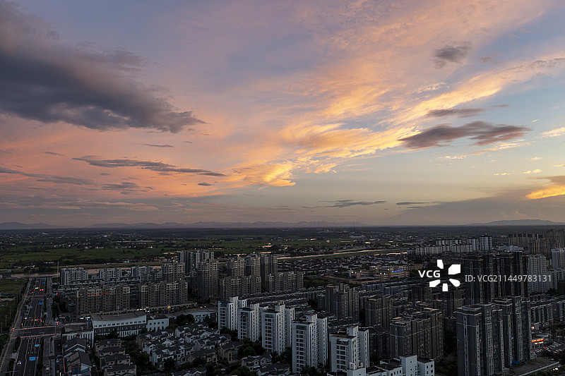 郎溪县城傍晚图片素材