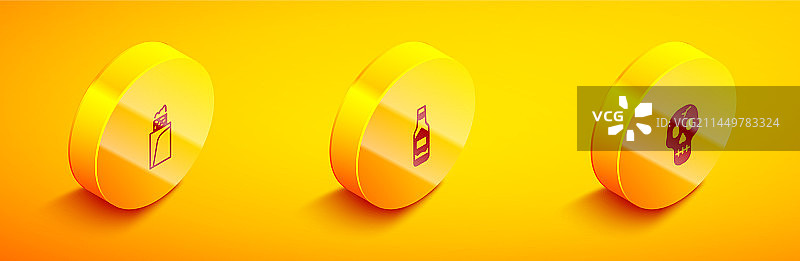 2.5D墨西哥卷饼辣椒酱和骷髅头图片素材