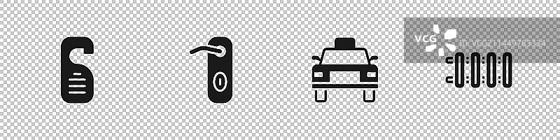 请勿打扰门把手出租车套装图片素材