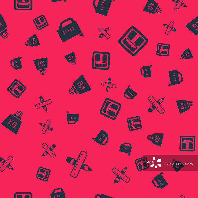 尺子铅笔量杯图片素材