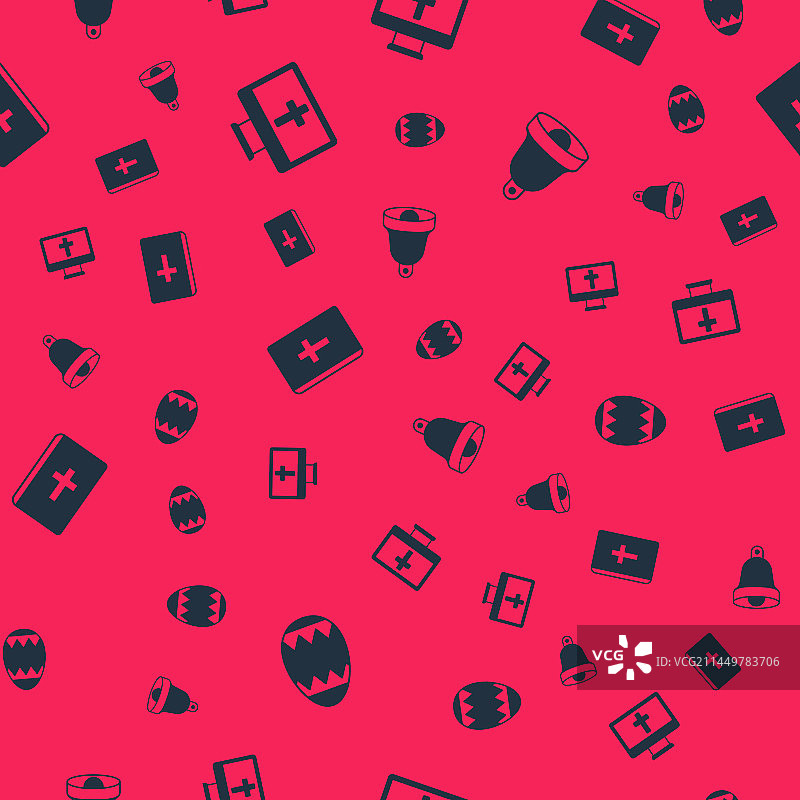 复活节彩蛋与基督教十字架显示器图片素材