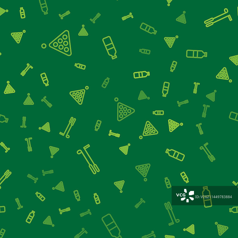 台球、球架、高尔夫等线条组合图片素材