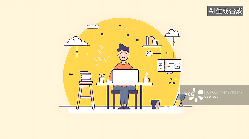 【AI数字艺术】程序员节插图图片素材