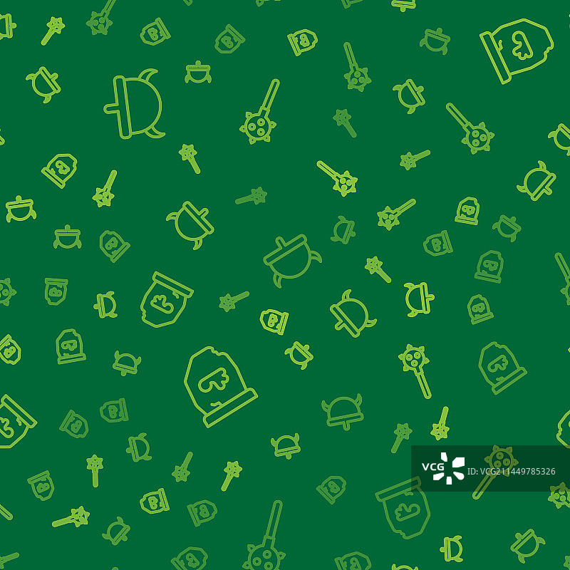 维京人在角头盔魔法符文线条图标图片素材