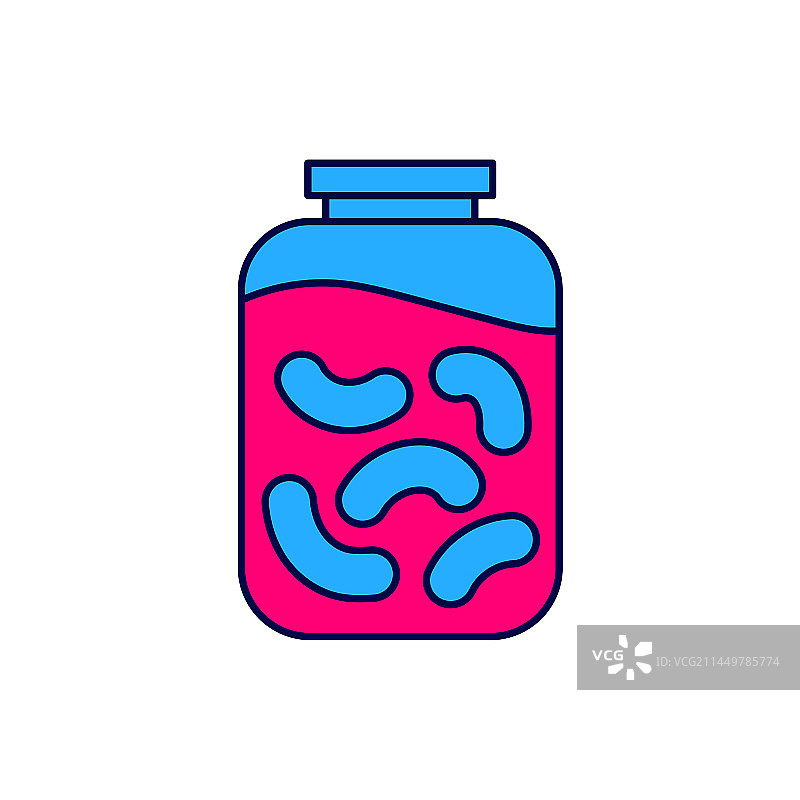 罐装腌黄瓜轮廓图标图片素材