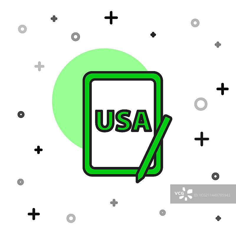 填充描边美国图片素材