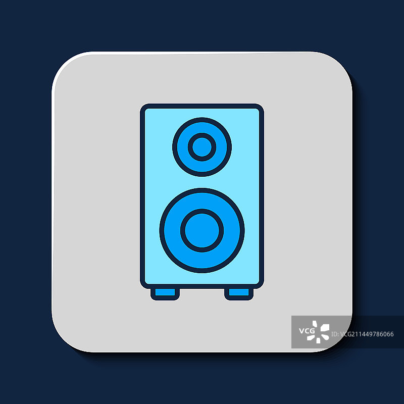 音响扬声器轮廓填充图标图片素材