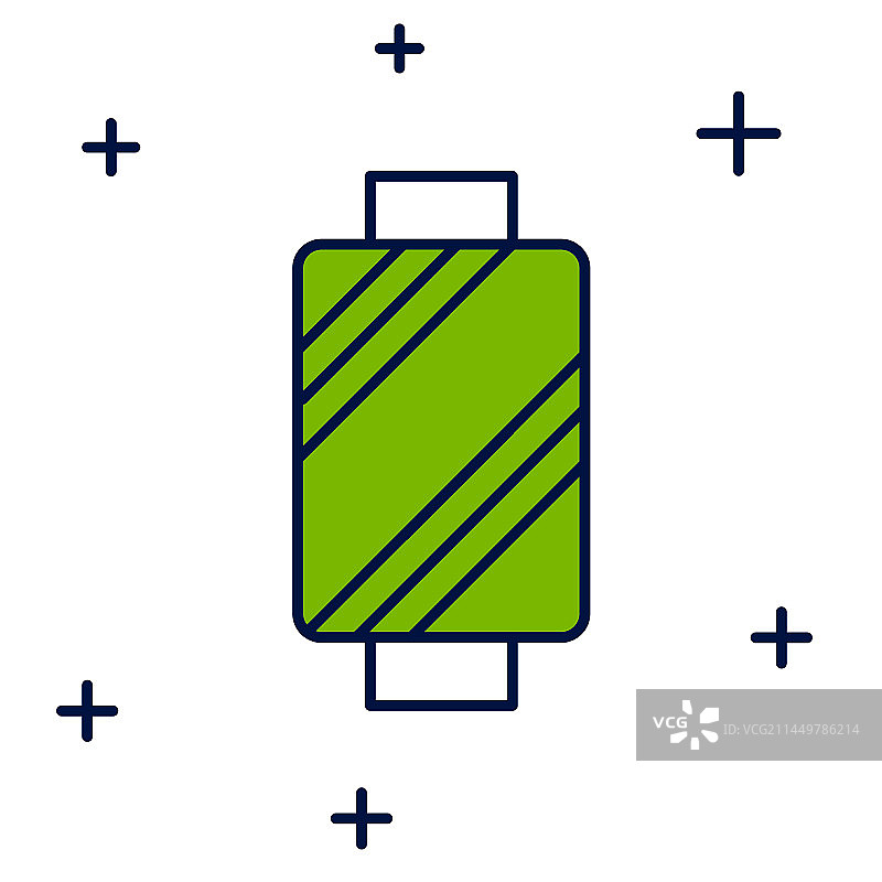 线轴上的缝纫线轮廓图标图片素材