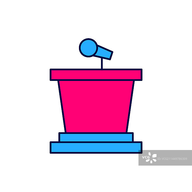 舞台讲台或辩论台图片素材