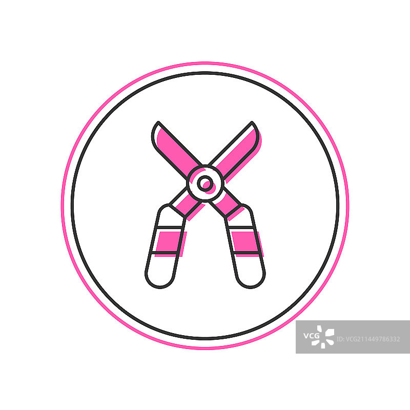 园艺手工剪刀轮廓图标图片素材