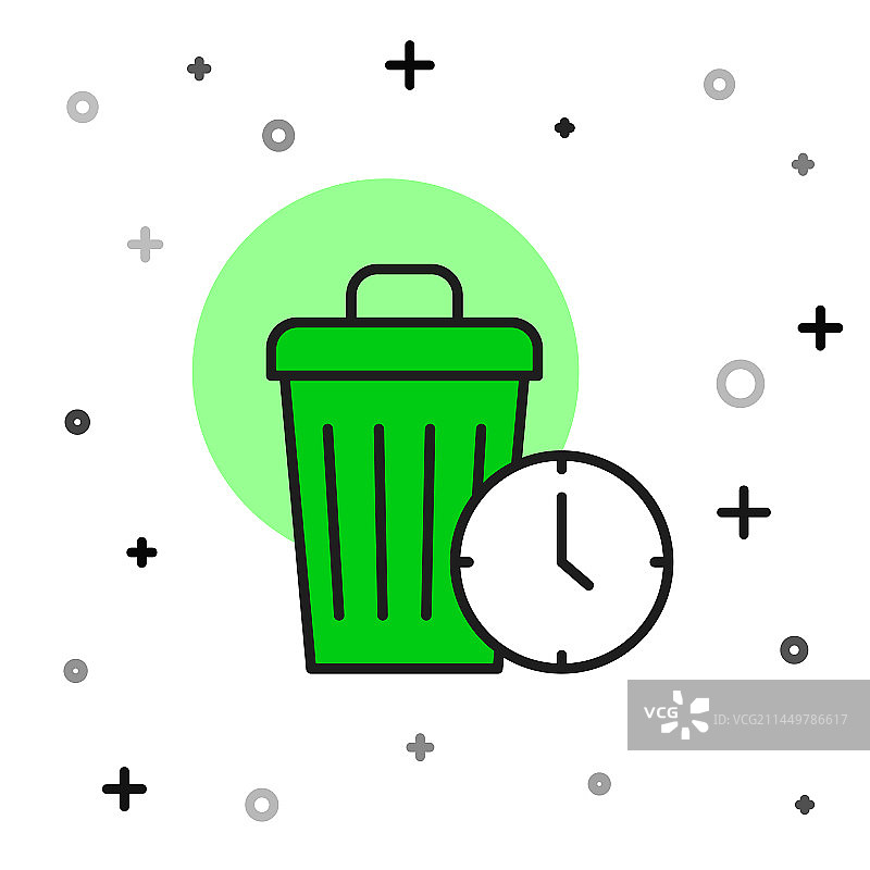 浪费时间轮廓填充图标图片素材